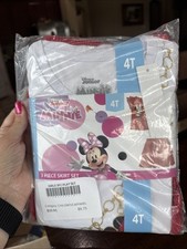 Disney Junior Minnie Mouse Licensed Girls' 3 Piece Skirt Set Size 4T NIP