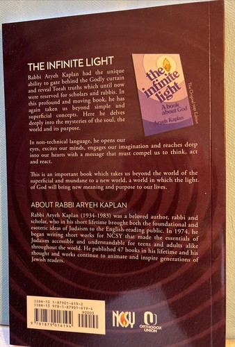 DAS UNENDLICHE LICHT: Ein Buch über Gott von Aryeh Kaplan Brandneu PB - Bild 2 von 3