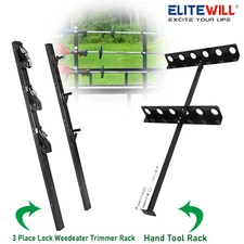 3 Place Lock Weedeater Trimmer Rack & Hand Tool Rack for OPEN Trailer Truck NEW