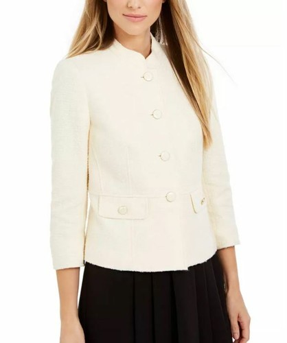 Anne Klein Tweed Jacket Ivory 14 | eBay