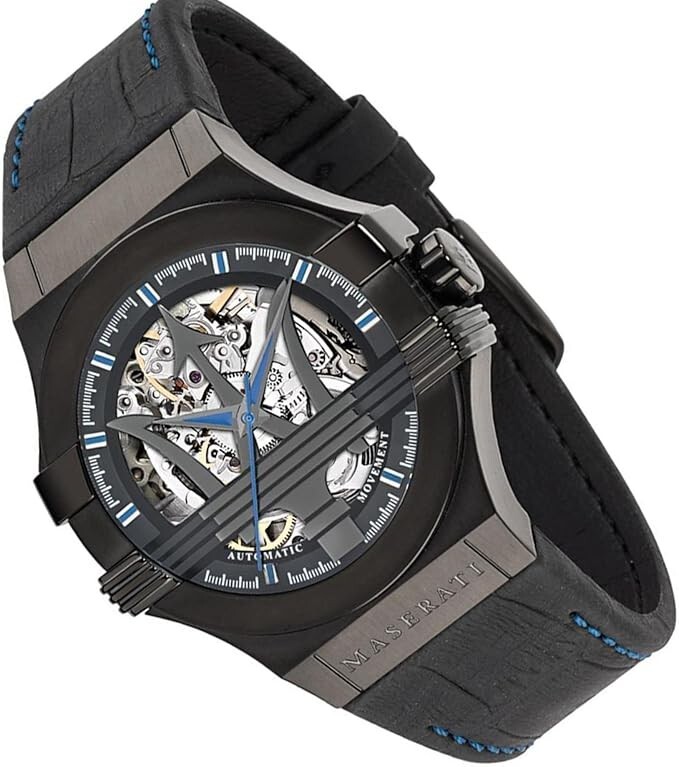 Montre MASERATI Automatique N° 528 en acier noir pour vos soirées