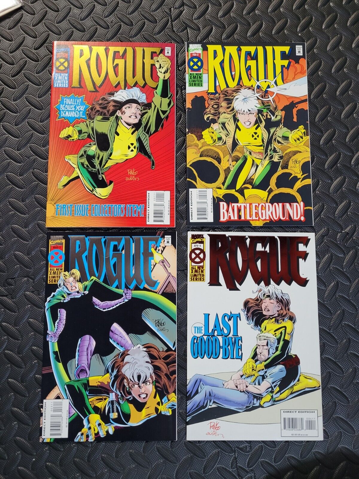 1995 Rogue - MARVEL Comic Books Complete Set: Jan 1, Feb 2, Mar 3, Apr 4.