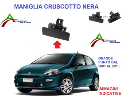 Alzavetro Fiat Grande Punto Maniglia Coperchio Vano Portaoggetti Per Fiat Grande Punto 2005-2013 - Ricambio 735416852, Nero Ricambio Fiat Grande Punto