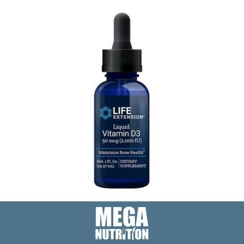 Life Extension Liquid Vitamin D3 50mcg 29ml For Bone & Immune System Support