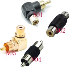 RCA AV Audio Video Male Female Adapter Coupler Plug Connector Angle Extender