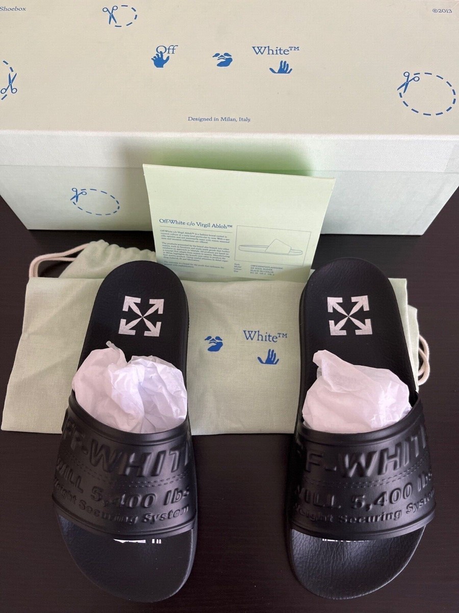 Brand New OFF WHITE SLIDES Black women size 5B(35)