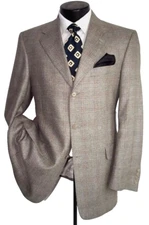 @ Nordstrom Hart Schaffner Marx Gray Plaid 3 Buttons Wool Coat, Jacket 40R