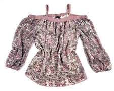Women  s Jessica Simpson Pink Floral Blouse Size Medium