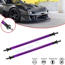 Purple Front Lip Splitter Strut Rod Tie Bar For Subaru Mazda Mitsubishi Scion