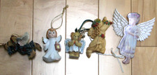 Christmas angel ornaments, 5 different, set 2