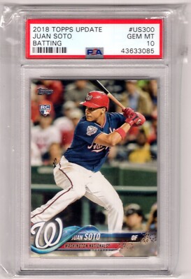 スポーツ選手 Topps Baseball Update Juan Soto RC 2018 Topps Update Juan Soto Rookie RC Batting PSA 10 | eBay