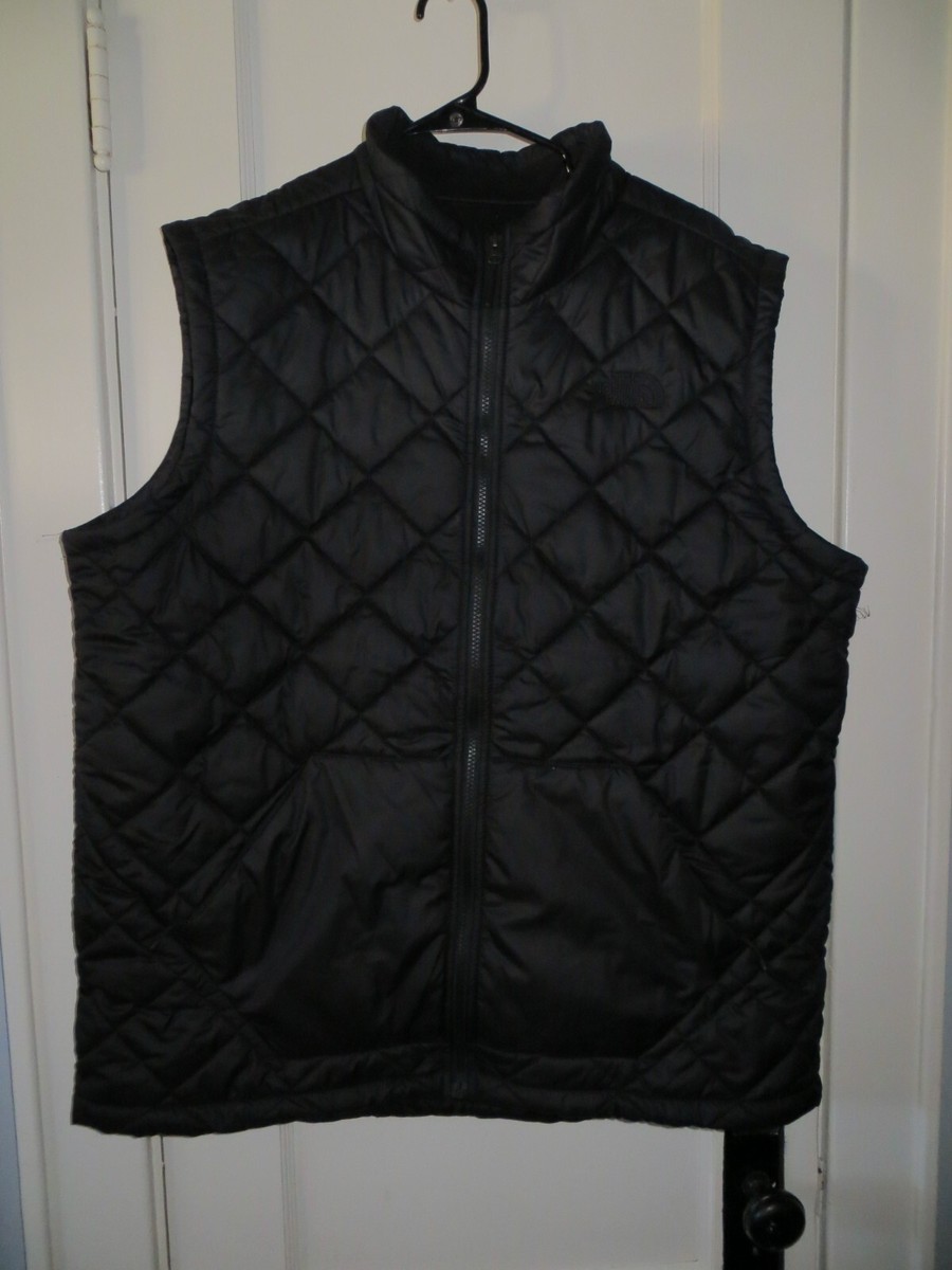 The North Face Vest Mens XXL Black Puffer Lined Full Zip The North Face Vest Mens XXL Black Puffer Lined Full Zip