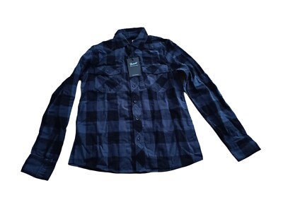 K-01999 Brandit Herren Check Shirt Long Sleeve Hemd, Gr.S,kariert, blau NEU