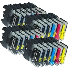 24pk Ink Set Combo For Brother LC61 LC-61 MFC 250C 255CW 290C 295CN 490CW 495CW