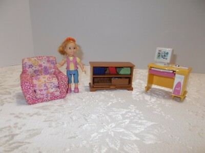 Fisher Price Loving Family Dollhouse GIRL Chair Computer