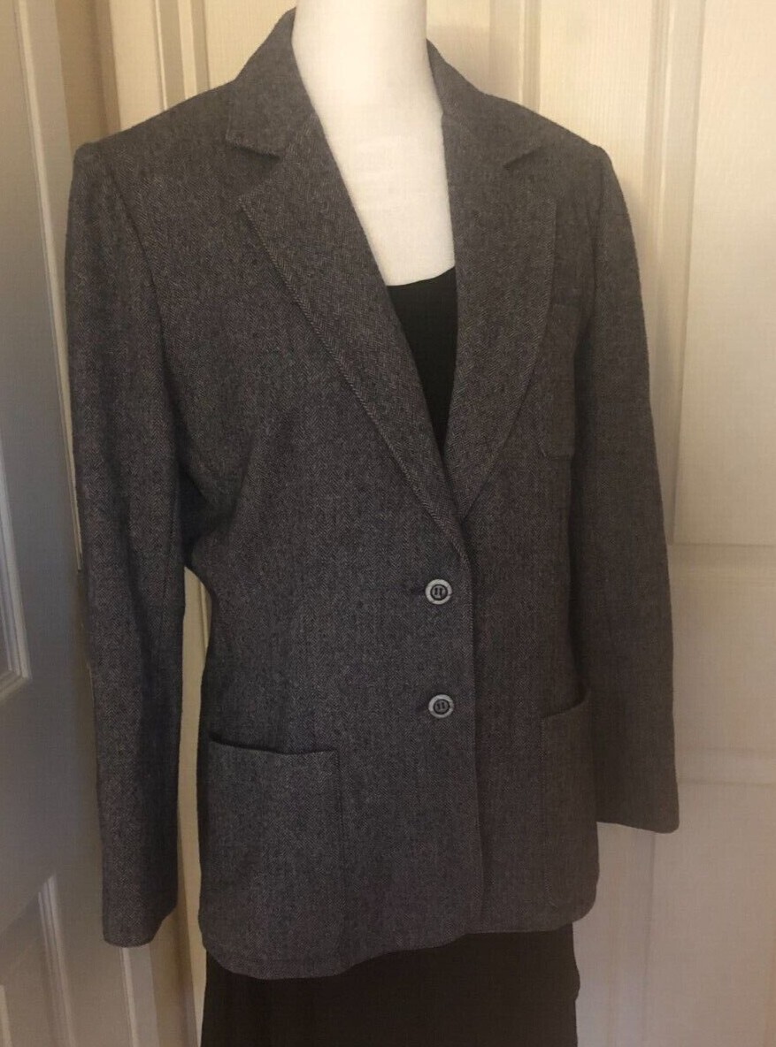 Pendleton Womens Wool Lined Gray Blazer Size P Fr… - image 3