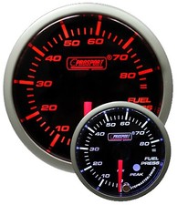 Fuel Pressure Gauge- Prosport Premium Peak Recall Warning Amberwhite 52mm
