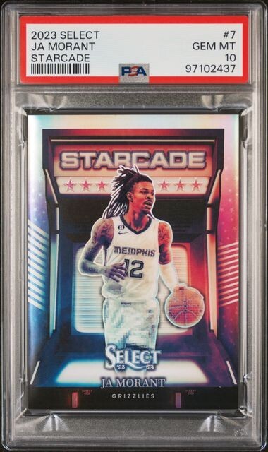2023 Panini Select Starcade #7 Ja Morant Silver Prizm SSP PSA 10 GEM Grizzlies
