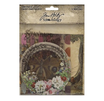 NEW! Tim Holtz Idea-ology Spring 2023 TRANSPARENT LAYERS 12/Pkg #TH94326