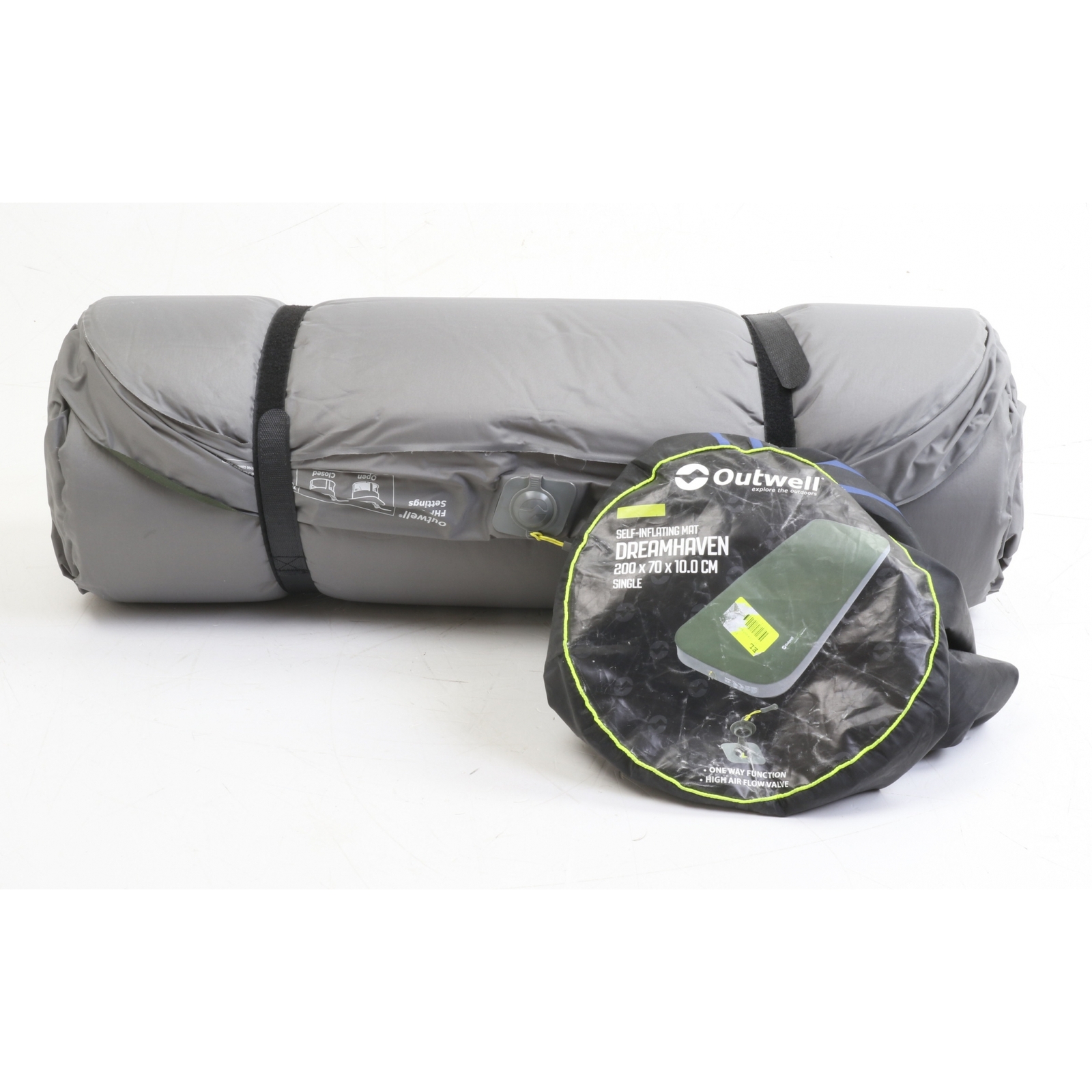 Outwell Dreamhaven Single Sleeping Mat, 200X70X10Cm, Green + Defect (268634)