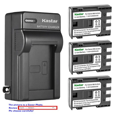 Kastar Battery Wall Charger for Canon NB-2L CB-2LW & Canon EOS Digital Rebel XT