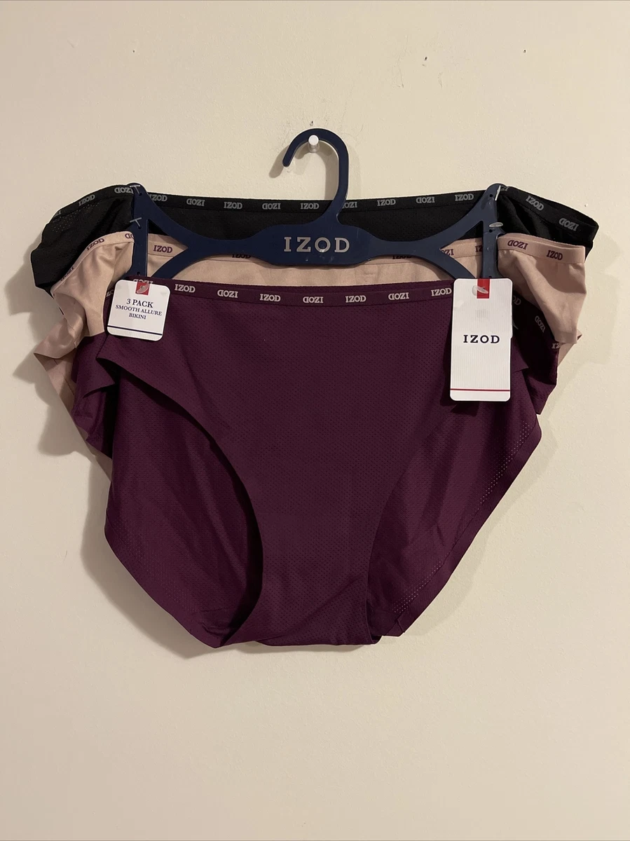 Izod Womens XL Pack of 3 Seamless Smooth Allure Bikini Panties NWT