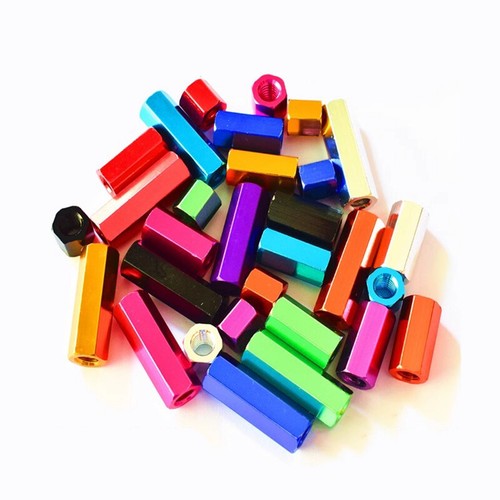 M3.5 High Hex Nuts Hexagon Connector Connecting Rod Bar Stud Long Nut Aluminium - Picture 10 of 11