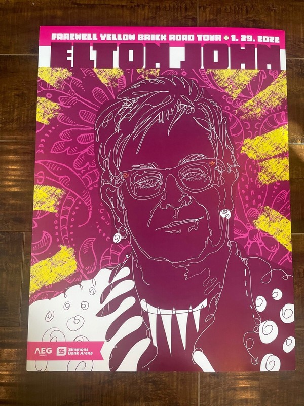 Elton John Poster - Little Rock 1/29/22 Simmons Bank Arena