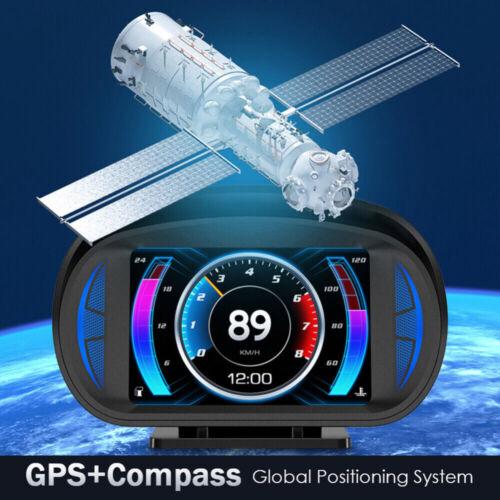 Universal Car HUD Gauge Digital Head UP Display GPS OBD LCD Speedometer Odometer - Picture 10 of 12