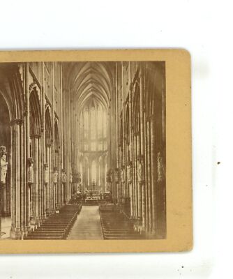 Interior Cologne Cathedral Germany Stereoview