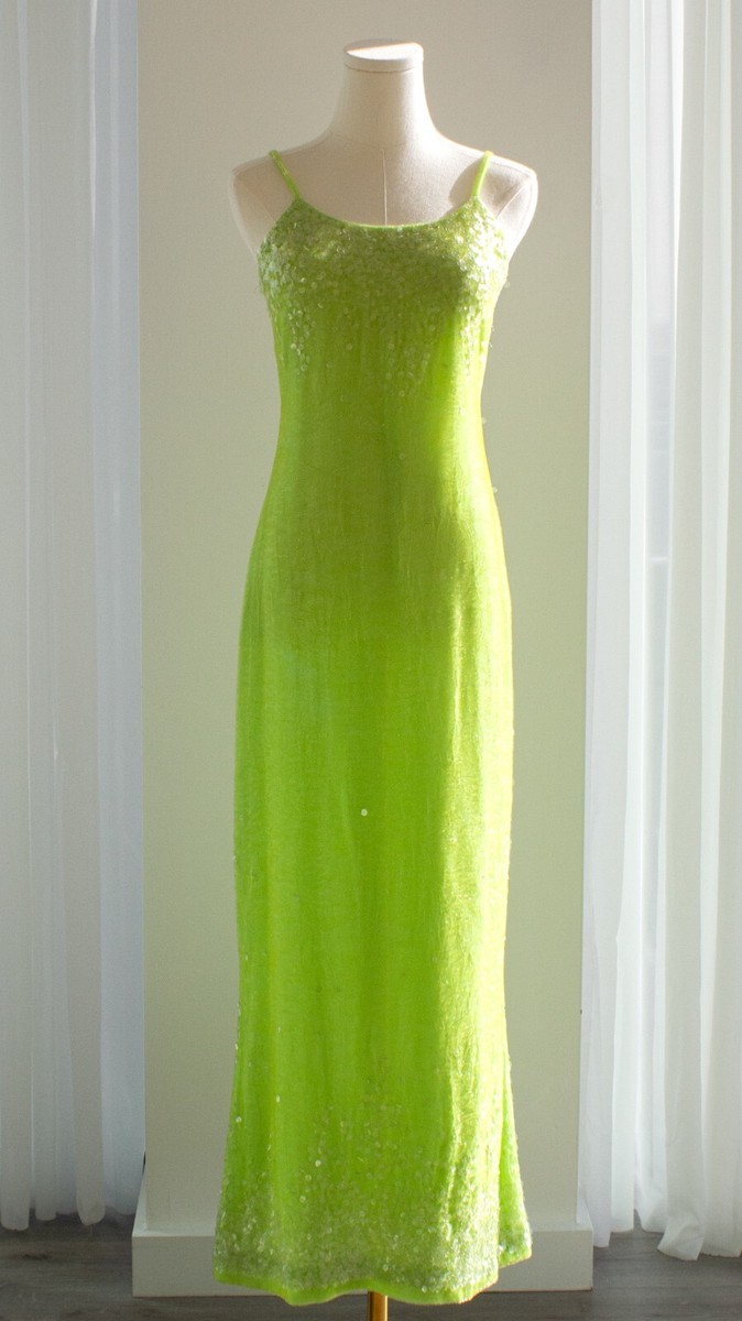green chanel dress Chanel Green Linen Sleeveless Midi Dress main image 0