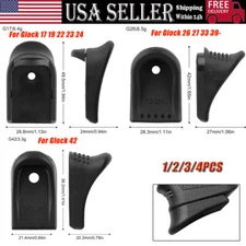 4Pcs Safety Pinky Grip Extension Fits GLOCK G17 19 22 23 24 26 27 33 37 38 39 42