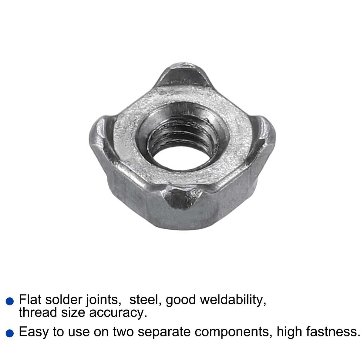 Oajen 20-Pack 1/4-20 Threaded Star Inserts - 1 Inch OD Square Tube