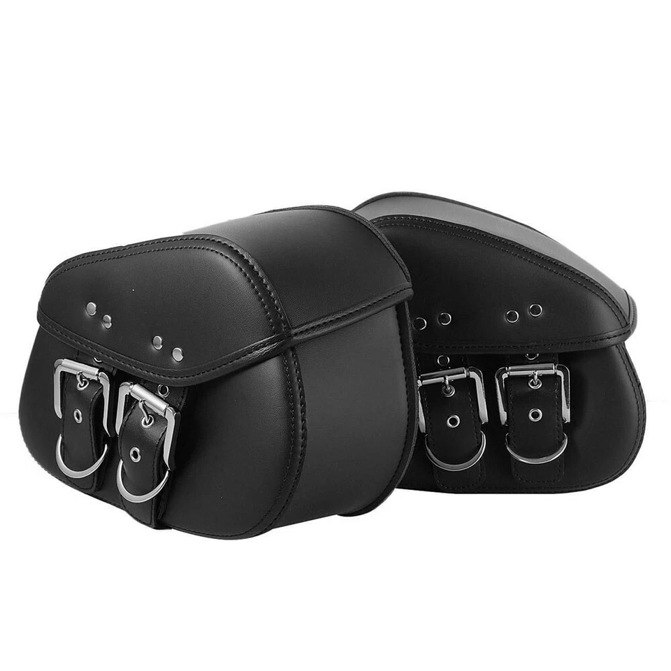 Motorcycle Side Saddle Mini Bags For Honda VF Magna Stateline 500 700 750 1100 - Image 3 of 4