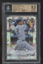 BGS 9.5 DEREK JETER 2012 PANINI PRIZM CRACKED ICE #D 3/5 VERY RARE HOF NAT'S MVP