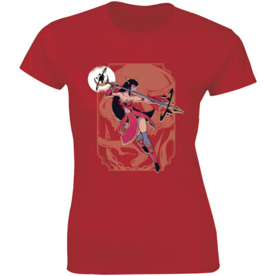 A Brave Lady Warrior In Hand With The Spear Women's Premium T-shirt Gift Tee