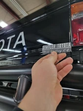 STATLER TOYOTA PICKUP 80'S DEALERSHIP TAILGATE EMBLEM "Back To The Future" 