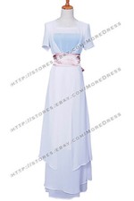 Titanic Rose Cosplay Costume White Dress Shirt Outfits Halloween Fast Shipping