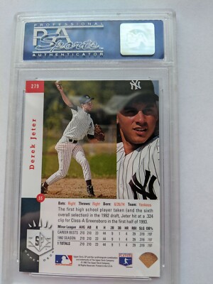 🔥 1993 SP FOIL DEREK JETER #279 ROOKIE CARD YANKEES RC MINT PSA 9