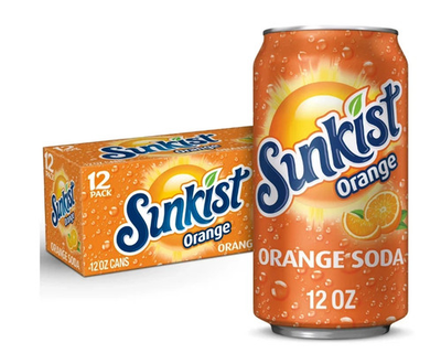 #ad Sunkist Orange Soda Pop 12 fl oz 12 Pack Cans Free Shipping $8.49