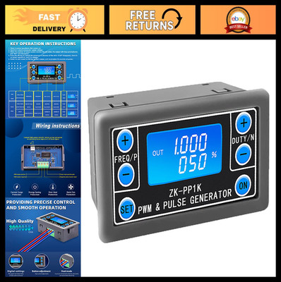 Adjustable PWM Signal Generator - Dual Mode Frequency 1-150kHz, LCD Display, Cas