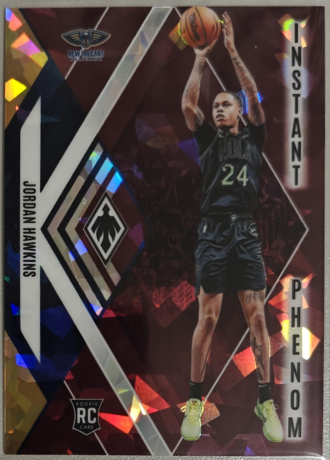 Jordan Hawkins RC 2023-24 Phoenix Basketball Instant Phenom #14 Maroon Ice /275