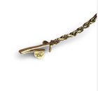 Rare Antique Solid 14K Gold 4g 16" Diamond Rope Chain Necklace  — photo 4