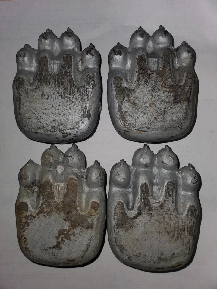 Fisher Vintage Wood Stove Bear Paw Claw Foot Cast Iron, Set of 4 *UNRESTORED* - Image 2 of 2