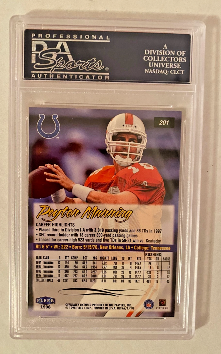 1998 ULTRA #201 PEYTON MANNING ROOKIE RC PSA 10 | eBay
