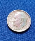 1964 S Roosevelt Dime Rainbow Toned Very Pretty 90% Silver