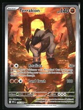 Terrakion Holofoil Illustration Rare 135/086 SV: White Flare Near Mint NM Pok... on eBay