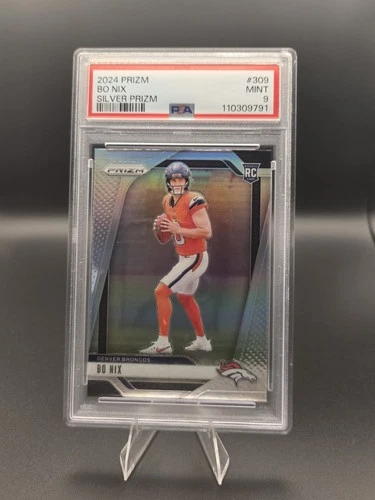 2024 Panini Prizm - Rookie BO NIX Silver Prizm (RC) #309 Broncos PSA 9