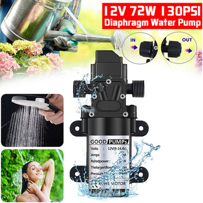 #ad 12V Water Pump 130PSI Self Priming Pump Diaphragm High Pressure Auto Switch $17.99