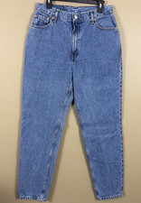 Vintage Levis 550 Relaxed Fit Tapered Leg Jeans Light Wash Womens 10 Long